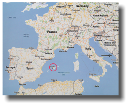 Location in the Mediterranean 